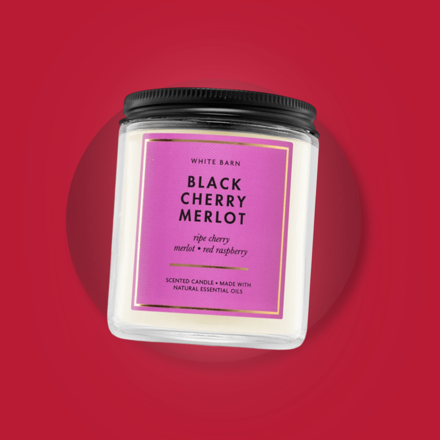 Bath & Body Works White Barn Black Cherry Merlot Scented Candle | My Perfume Shop