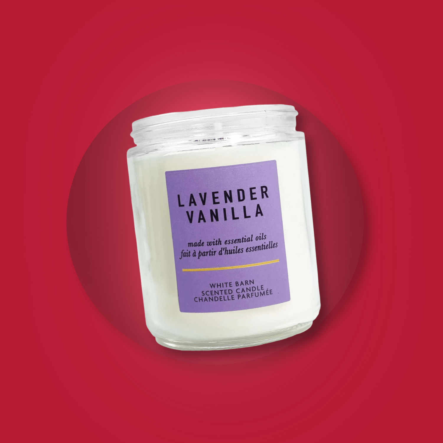 Bath & Body Works White Barn Lavender Vanilla Scented Candle | My Perfume Shop