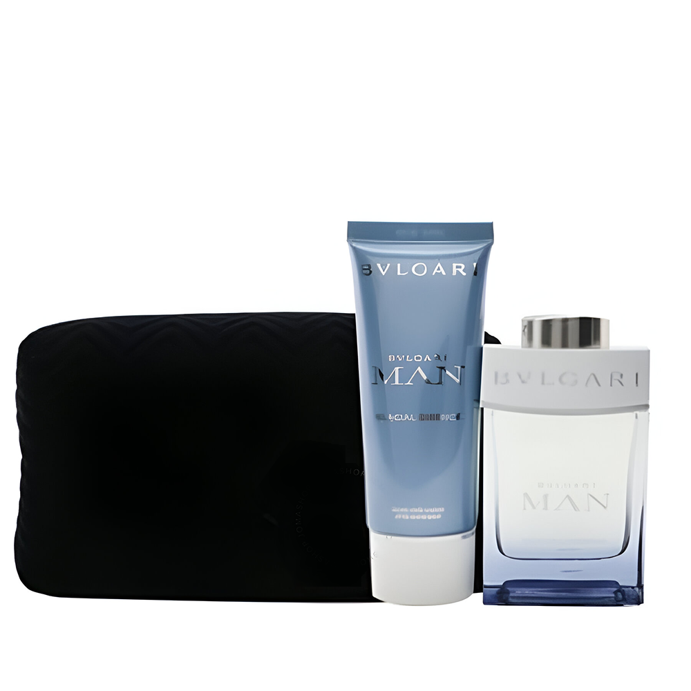 Bvlgari Man Glacial Essence EDP Aftershave Balm Set for Men