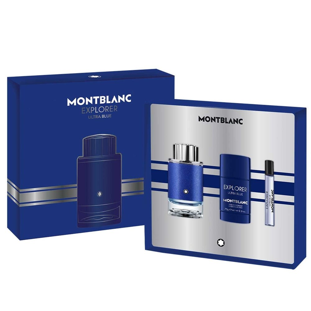 Mont Blanc Explorer Ultra Blue EDP Travel & Deodorant Set | My Perfume Shop